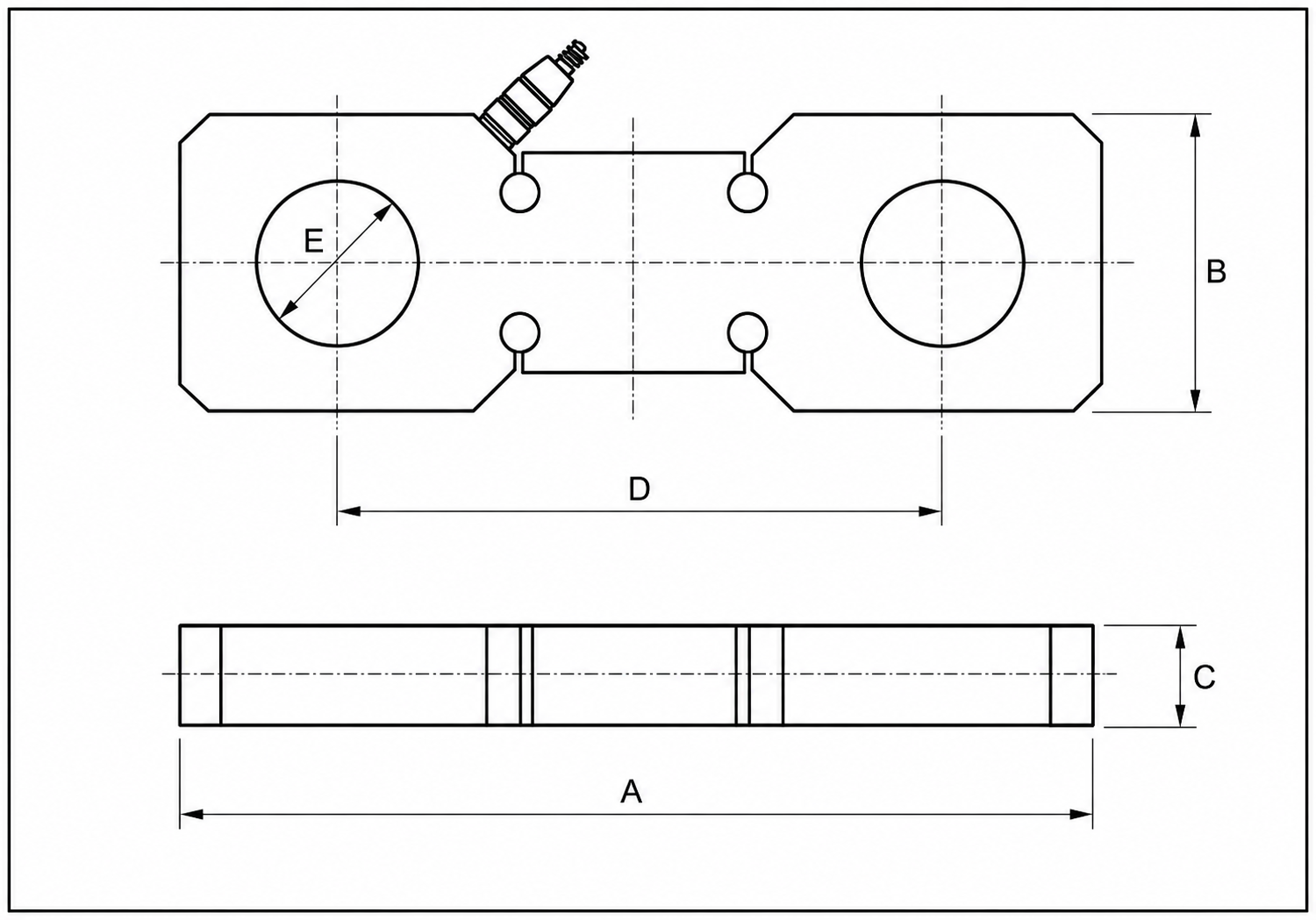PA6139 Load Cell Dimension Diagram